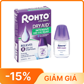 Dung dịch nhỏ mắt Rohto Dry Aid giảm khô mắt (chai 10ml)
