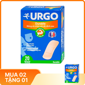 Băng cá nhân vải độ dính cao Urgo Durable