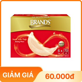 Nước yến thật BRAND&#039;S đường phèn (Hộp 06 lọ x 70ml)