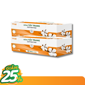 Bông tẩy trang Trung Sơn Care (Hộp 90 miếng)