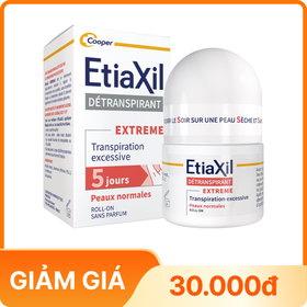 Lăn khử mùi và chống mùi chuyên sâu dành cho da thường (đỏ) - Etiaxil Détranspirant Extreme Transpiraton Excessive Peaux Normales Roll-On