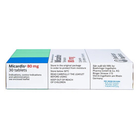 Thuốc Micardis 80mg Boehringer điều trị tăng huyết áp vô căn (3 vỉ x 10 viên)