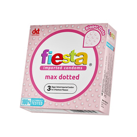 Bao Cao Su Fiesta Max Dotted (53mm) – Gai Siêu Lớn (Hộp 3 Cái)