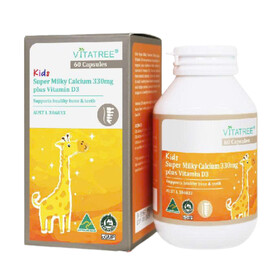 Milky Calcium D3 330mg Plus Vitatree bổ sung calci, vitamin D3 cho cơ thể (Hộp 60 viên)