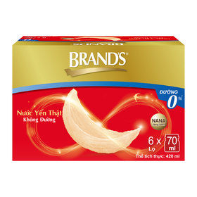 Nước yến BRAND'S không đường (Hộp 06 lọ x 70ml)