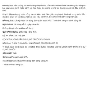 Thuốc tiêm Diprospan Injection (5+2)mg/ml Merck điều trị các bệnh cơ xương và mô mềm, dị ứng (1 ống x 1ml)