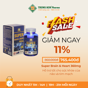 Thực phẩm bảo vệ sức khỏe Super Brain &amp; Heart 360mg (100 Viên)