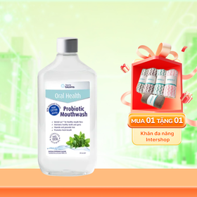 Nước súc miệng men vi sinh Henry Blooms Probiotic Mouthwash diệt khuẩn, bảo vệ răng miệng 375ml