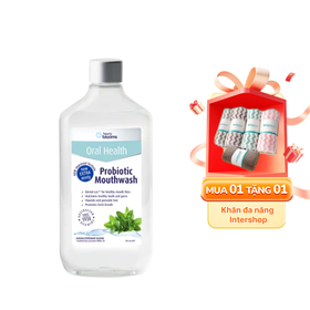 Nước súc miệng men vi sinh Henry Blooms Probiotic Mouthwash diệt khuẩn, bảo vệ răng miệng 375ml
