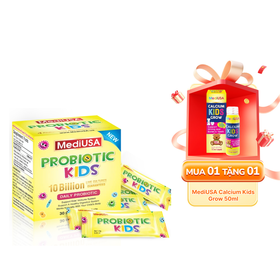 Cốm vi sinh MediUSA Probiotics Kids bảo vệ đường ruột (30 gói)