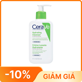 Sữa rửa mặt giúp làm sạch sâu dành cho da thường, da khô Cerave Developed With Dermatologists Hydrating Cleanser (236ml)