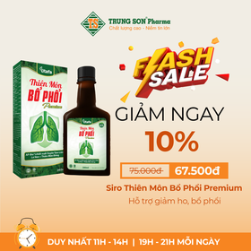 Siro Thiên Môn Bổ Phổi Premium hỗ trợ giảm ho, bổ phổi - Chai 280ml