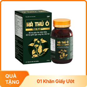 Hà Thủ Ô TD3 Plus Hỗ trợ bổ huyết, giúp tóc chắc khỏe (Hộp 30 viên)