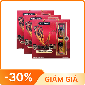 Nước Uống Hồng Sâm Đông Trùng Hạ Thảo Welson Cordyceps Gold (Hộp 06 chai)