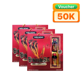 Nước Uống Hồng Sâm Đông Trùng Hạ Thảo Welson Cordyceps Gold (Hộp 06 chai)