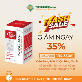 Thực phẩm bảo vệ sức khoẻ Viên Sáng Mắt Cuộc Sống Xanh (Hộp 60 viên)