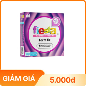 Bao Cao Su Fiesta Form Fit Ôm Sát 49mm (Hộp 3 Cái)