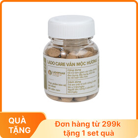 Lado Care Vân Mộc Hương hỗ trợ làm giảm các triệu chứng rối loạn tiêu hoá (Lọ 80 viên)