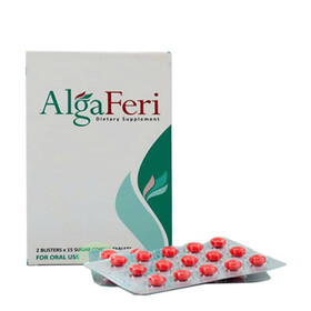 Algaferi Premium hỗ trợ bổ sung sắt, acid folic cho cơ thể (Hộp 2 vỉ x 15 viên)