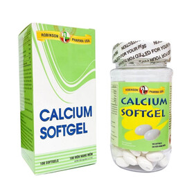 CALCIUM SOFTGEL - viên Phòng loãng xương (Hộp 100 viên)