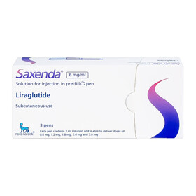 Dung dịch tiêm saxenda 6mg/ml novo nordisk hỗ trợ giảm cân cho người béo phì (hộp 3 cây)