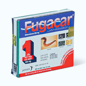 Fugacar 500mg - Viên nhai tẩy giun