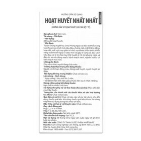 Hoạt Huyết Nhất Nhất 30 Viên – Trị Thiếu Máu Não, Đau Đầu, Chóng Mặt