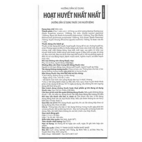 Hoạt Huyết Nhất Nhất 30 Viên – Trị Thiếu Máu Não, Đau Đầu, Chóng Mặt