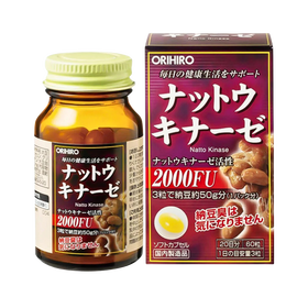 Nattokinase Orihiro 2000FU hỗ trợ giảm nguy cơ huyết khối (60 viên)