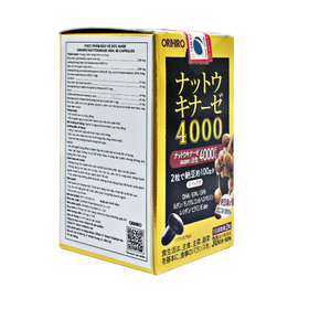 Nattokinase Orihiro 4000FU hỗ trợ giảm nguy cơ huyết khối (60 viên)
