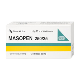Thuốc Masopen 250/25 Hasan - Điều trị bệnh Parkinson (Hộp 3 vỉ x 10 viên)