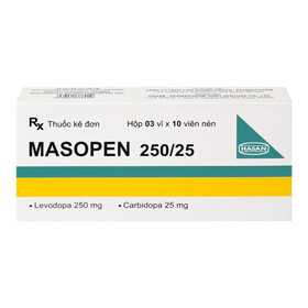 Thuốc Masopen 250/25 Hasan - Điều trị bệnh Parkinson (Hộp 3 vỉ x 10 viên)