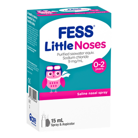 Xịt rửa mũi cho trẻ sơ sinh kèm bóng hút mũi Fess (15ml)