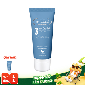 Teenilicious Acne Face Gel hỗ trợ cải thiện mụn, ngừa mụn tái phát cho da dầu và da nhạy cảm (Tuýp 30g)