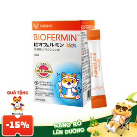 Thực phẩm bảo vệ sức khỏe Biofermin™ kids bổ sung lợi khuẩn, hỗ trợ tăng cường tiêu hoá (Hộp 30 gói)