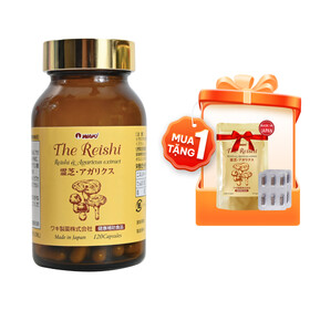 Nấm linh chi THE REISHI hỗ trợ tăng cường miễn dịch, hỗ trợ bảo vệ gan (Hộp 120 viên)