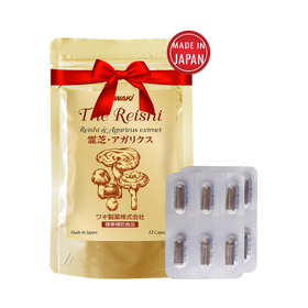 Nấm linh chi THE REISHI hỗ trợ tăng cường miễn dịch, hỗ trợ bảo vệ gan (Hộp 120 viên)