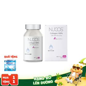 Viên uống Nucos Collagen 100% bổ sung collagen giúp tăng độ ẩm mịn cho làn da (90 viên)