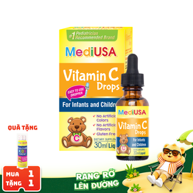 Thực phẩm bảo vệ sức khỏe MediUSA Vitamin C Drops (30ml)