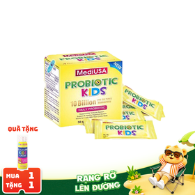Cốm vi sinh MediUSA Probiotics Kids bảo vệ đường ruột (30 gói)