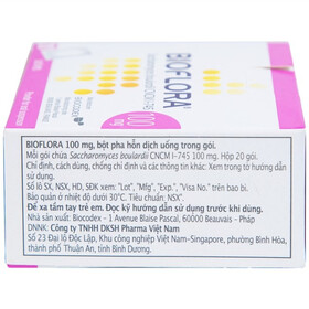 Bột pha hỗn dịch uống Bioflora 100mg phòng và điều trị tiêu chảy (Hộp 20 gói)