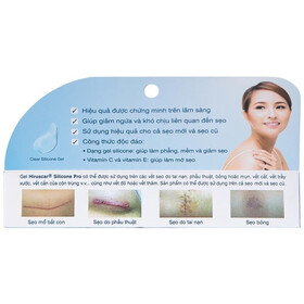 Gel Hiruscar Silicone Pro giảm ngứa, làm mờ sẹo (10g)