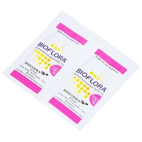 Bột pha hỗn dịch uống Bioflora 100mg phòng và điều trị tiêu chảy (Hộp 20 gói)