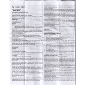 Thuốc Exforge 5mg/80mg điều trị tăng huyết áp (2 vỉ x 14 viên)