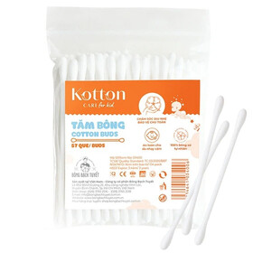 Tăm bông trẻ em Kotton Care For Kid đầu tròn gói 57 que