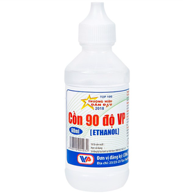 Cồn Alcool 90 độ OPC trắng hỗ trợ sát trùng ngoài da, vật dụng (60ml)