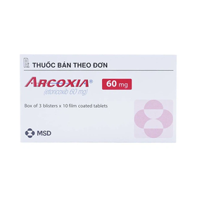 Thuốc Arcoxia 60mg MSD điều trị viêm khớp thống phong (3 vỉ x 10 viên)