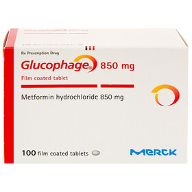 Thuốc Glucophage 850mg Merck điều trị tiểu đường (5 vỉ x 20 viên)