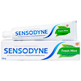 Kem đánh răng Sensodyne Fresh Mint hỗ trợ giảm tình trạng ê buốt răng (100g)
