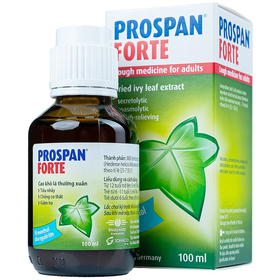 Thuốc ho thảo dược Prospan Forte trị ho, viêm phế quản cho người lớn và trẻ em trên 6 tuổi (chai 100ml)